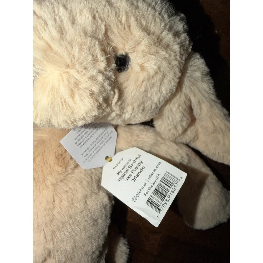 Jellycat ORIGINAL BASHFUL LUXE PUPPY ORLANDO New BNWT Medium Soft Plush Dog Gold